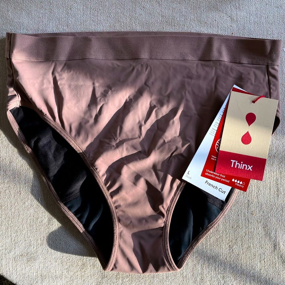 🆕 NWT Thinx French Cut Heavy Absorbency Period Underwear Panties (Dusk, Rose)
